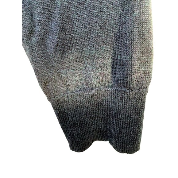 Calvin Klein Mens Merino Wool V-Neck Sweater L/G Navy Blue - Picture 4 of 10